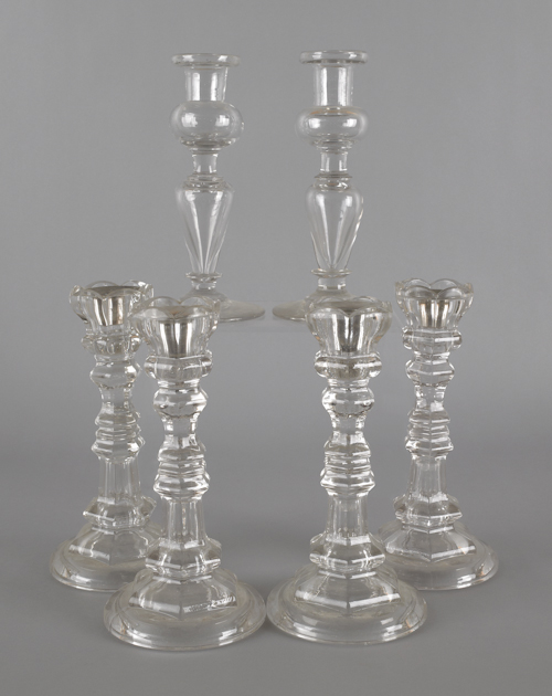 Pair of flint glass candlesticks 176a6e