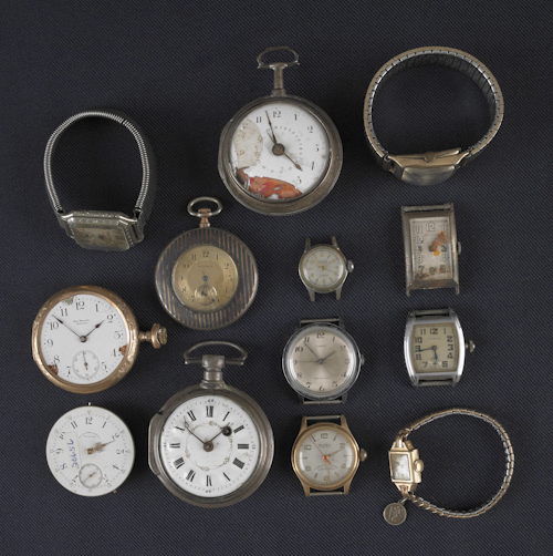 Collection of pocket and wrist watches
