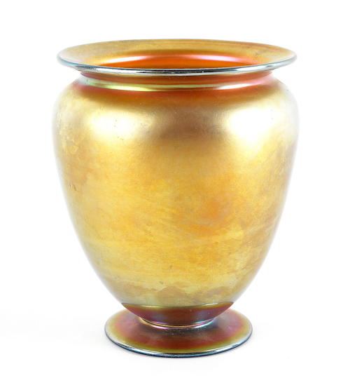 Steuben gold aurene glass vase 176aa3