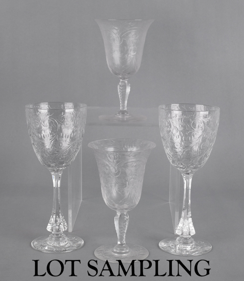 Set of eight Webb Corbett glass