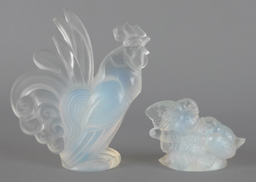 Sabino opalescent glass rooster