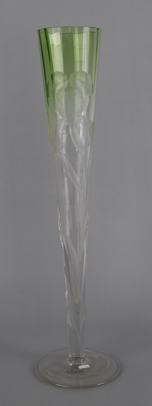 Cut glass vase early 20th c with 176acb