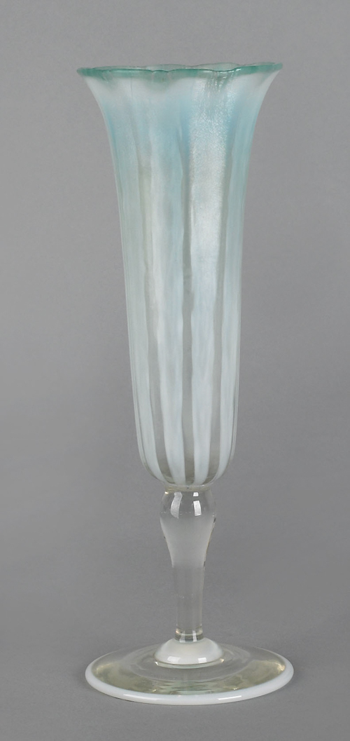 Tiffany Favrile glass vase signed