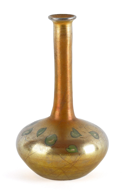 Tiffany Favrile glass bottle vase