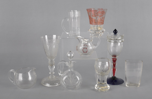 Group of decorative glass tablewares 176ae9