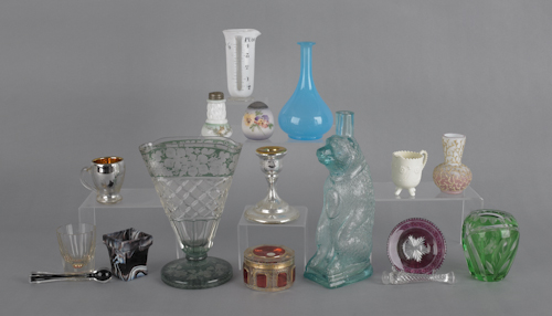 Collection of art glass tablewares 176aff