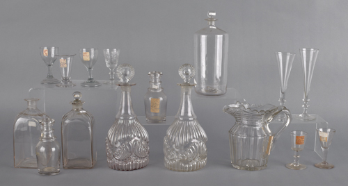 Collection of early colorless glass 176b01