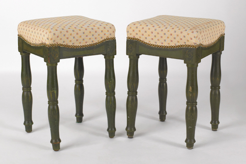 Pair of painted Regency foot stools 176b1a