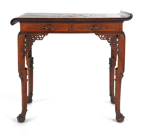 Chinese carved hardwood table ca.