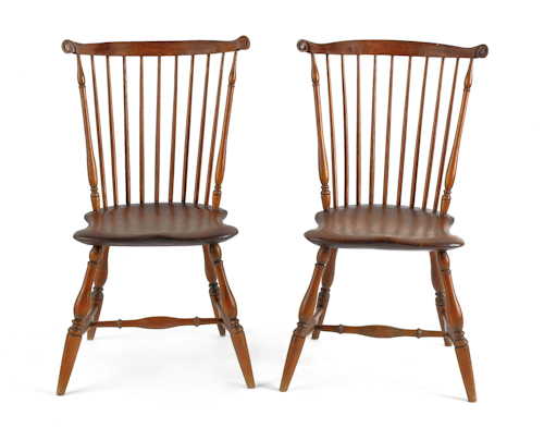 Pair of Pennsylvania fanback Windsor