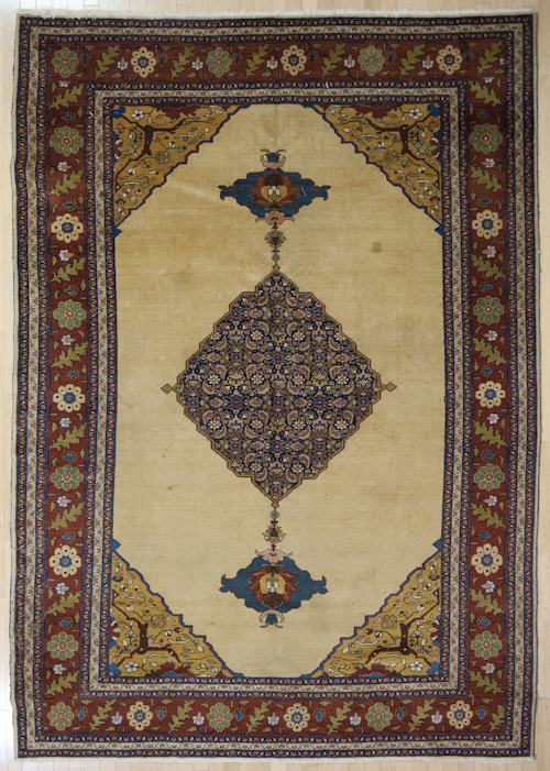 Two semi antique roomsize carpets