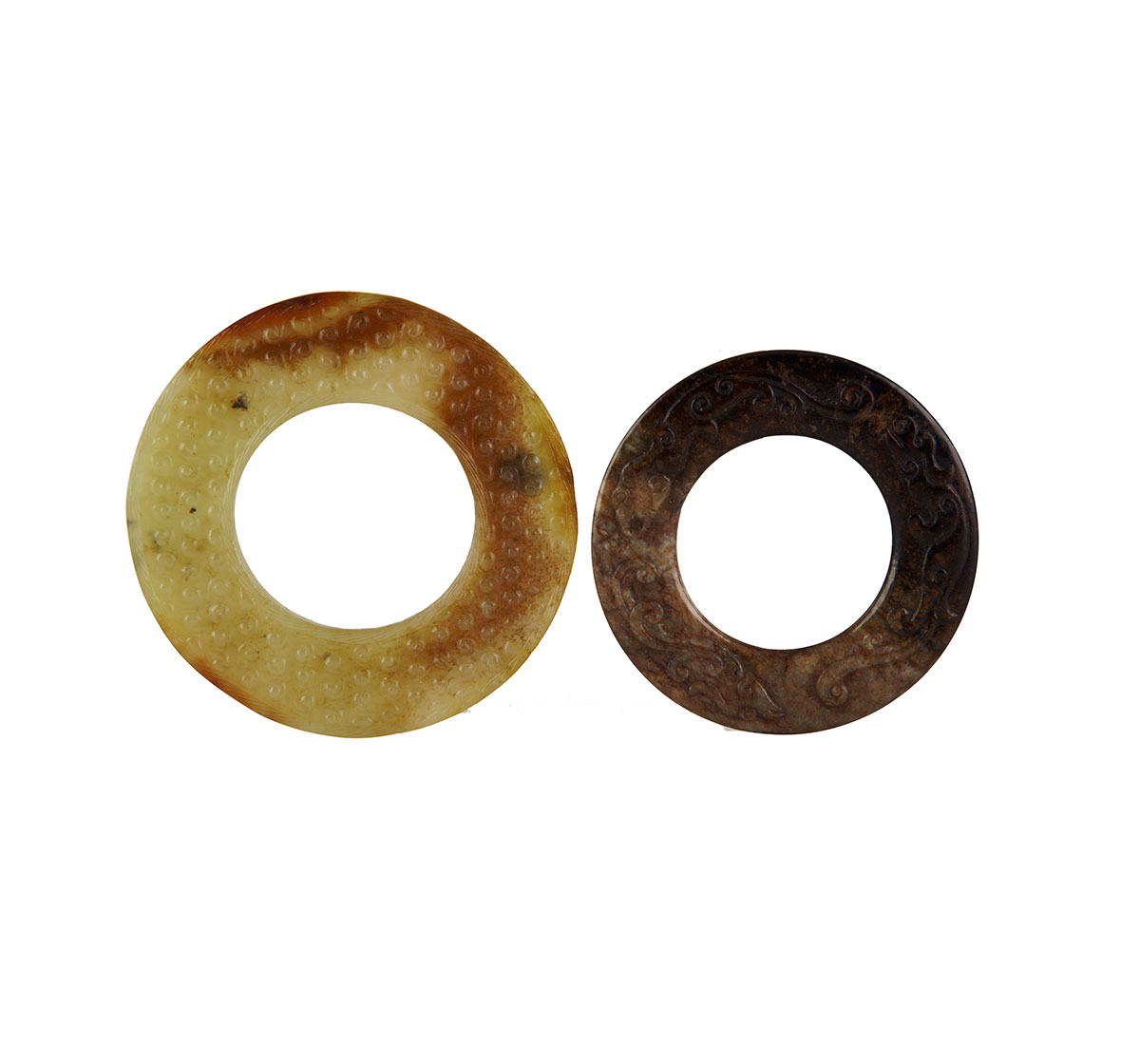 Two Jade Rings Huan Song Dynasty   The