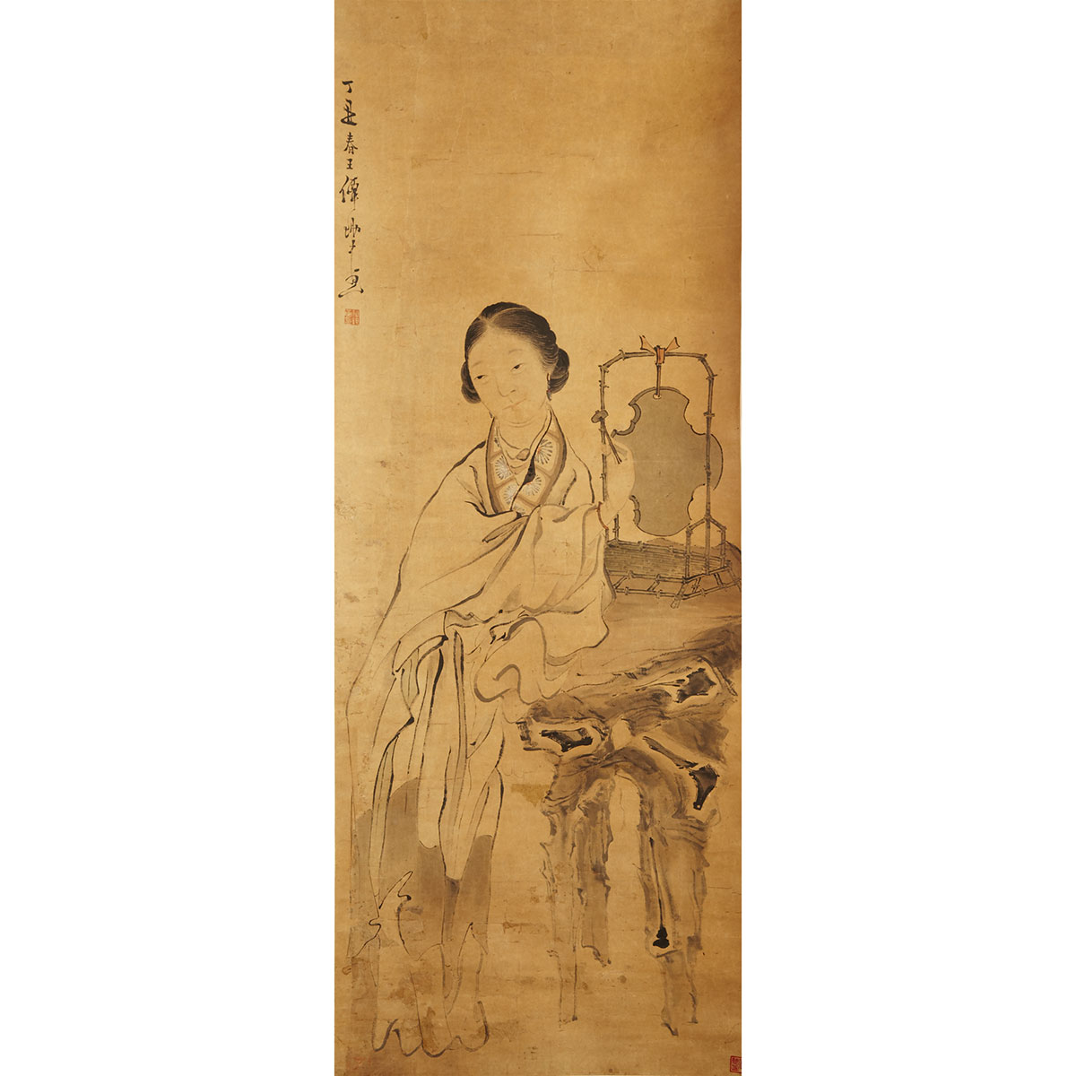 Chinese School LADY PLAYING AN