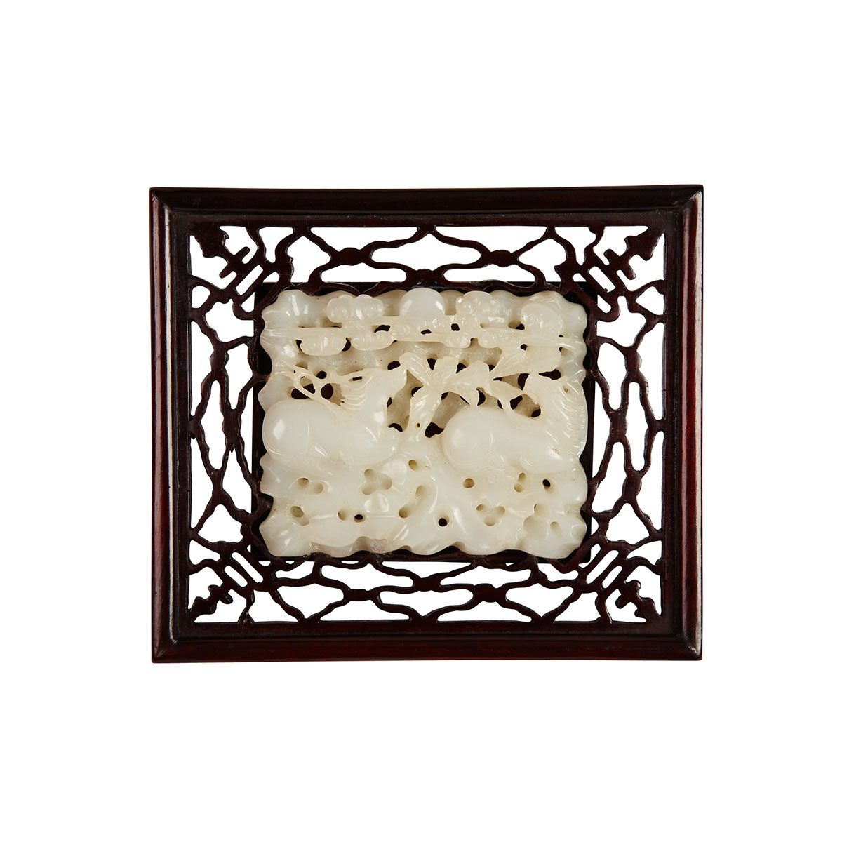 Rosewood and White Jade Panel  176cc1