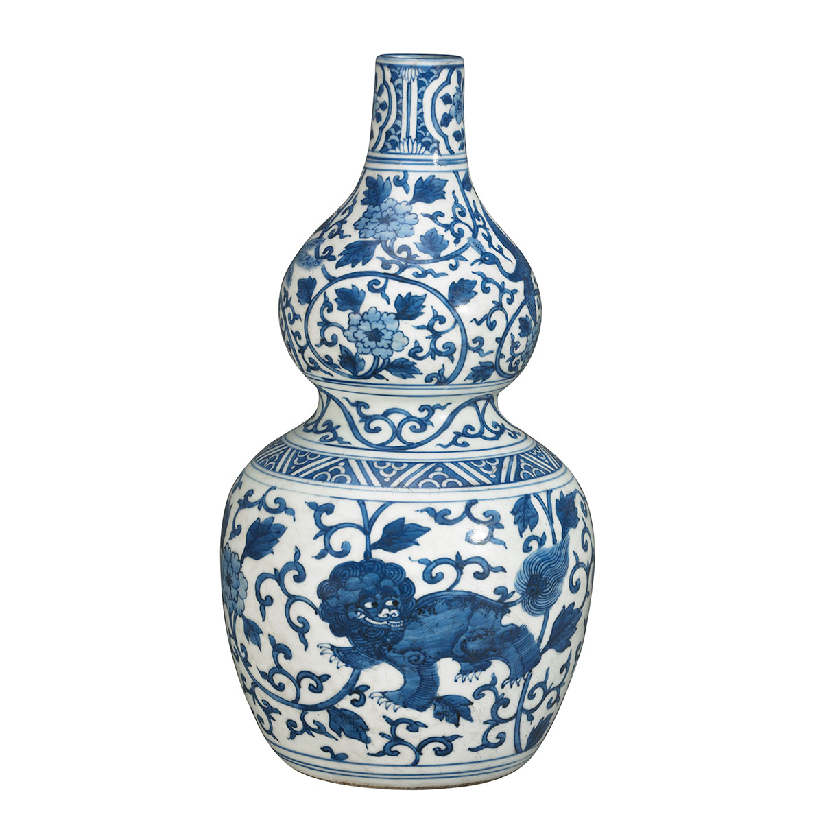 Blue and White Double Gourd Vase   With