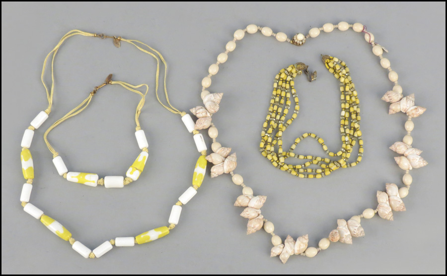 MIRIAM HASKELL FIVE-STRAND NECKLACE.