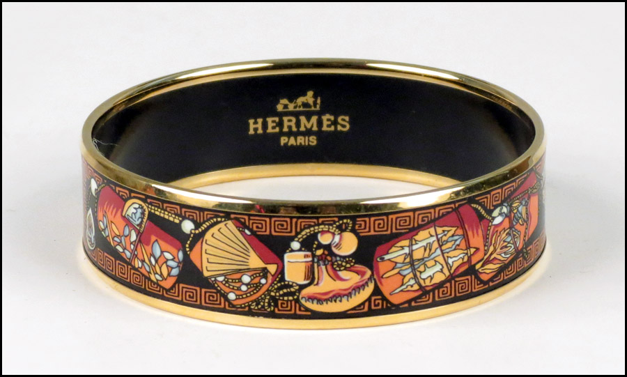 HERMES ENAMEL BRACELET. Interior: