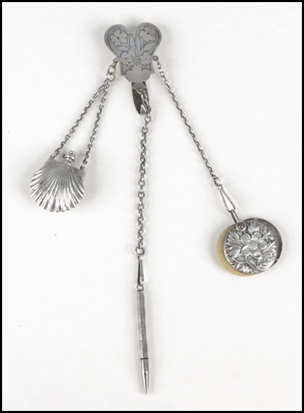 VICTORIAN SILVERPLATE CHATELAINE  176dde