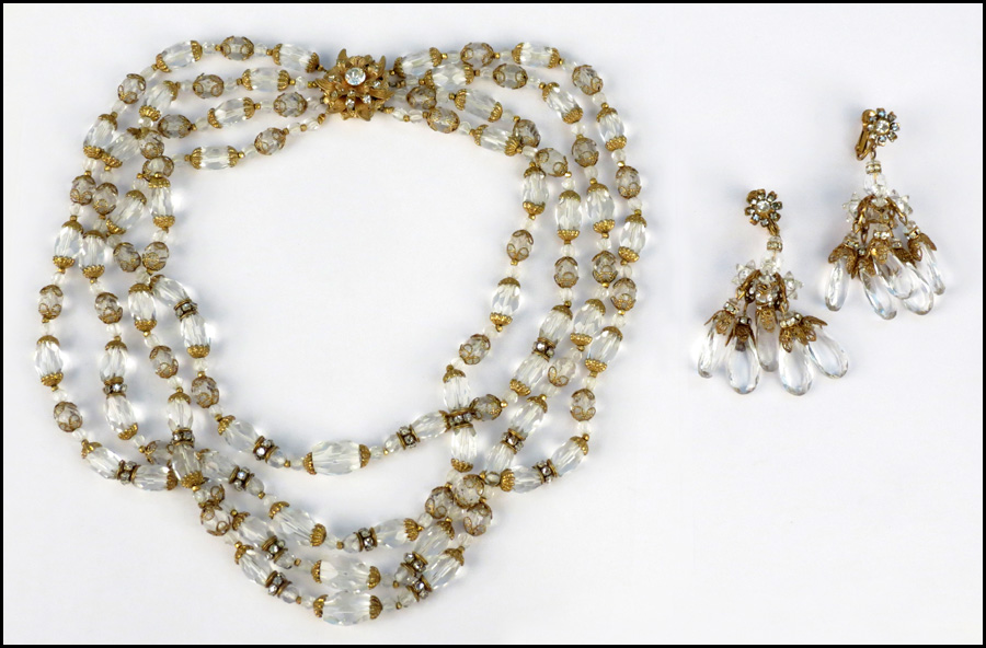 MIRIAM HASKELL CRYSTAL DEMI PARURE  176e15