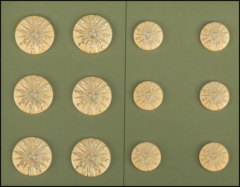 SET OF TWELVE CHRISTOFLE BUTTONS.