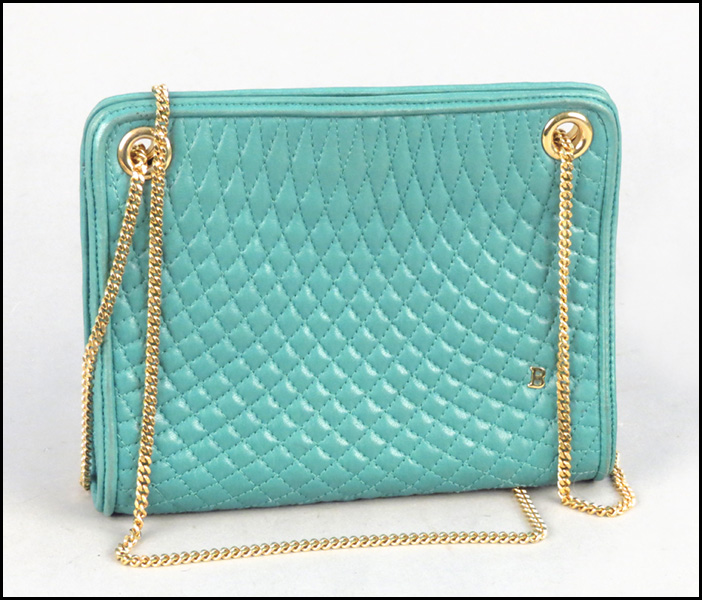 BALLLY TEAL LEATHER SHOULDER BAG  176e49