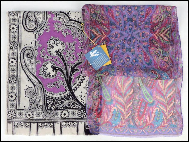 ETRO WOOL AND SILK BLEND SCARF  176e95