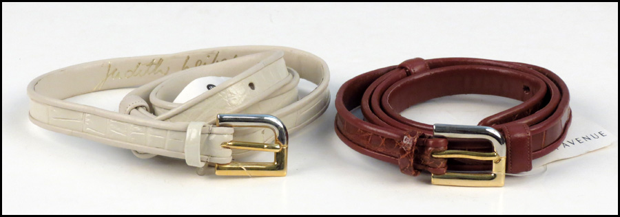 TWO JUDITH LEIBER BELTS Condition  176ea6