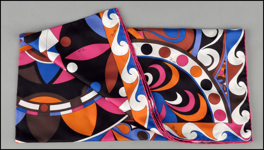 PUCCI MULTI-COLORED SILK SCARF.