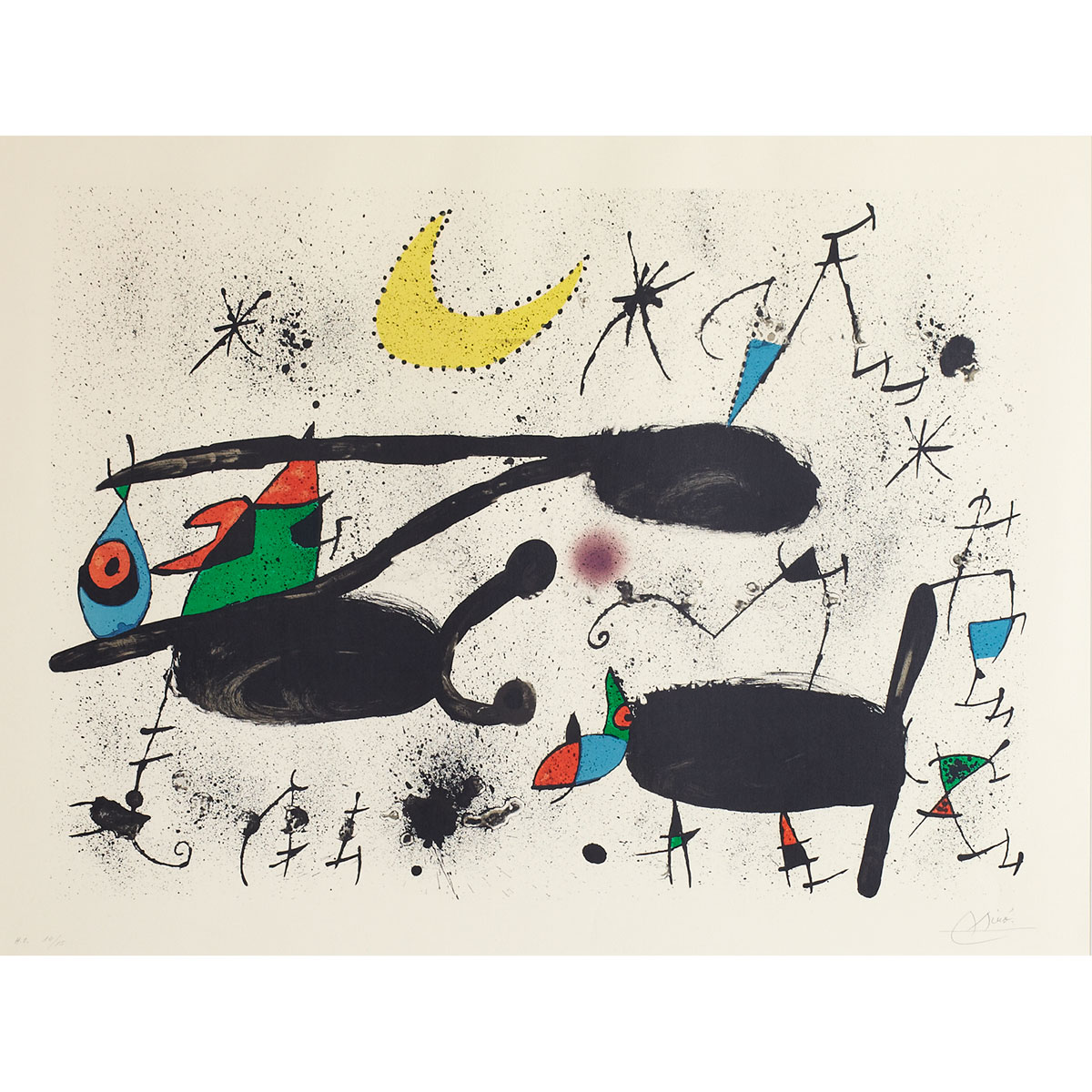Joan Miro (1893-1983) Spanish HOMENTAGE