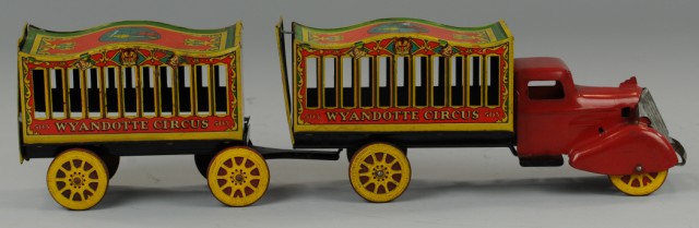 WYANDOTTE CIRCUS CAGE TRUCK AND TRAILER