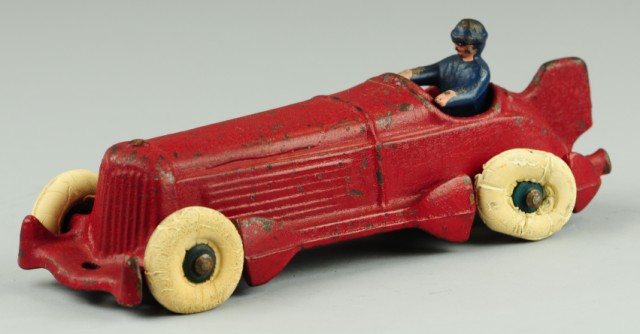 CHAMPION RACER Cast iron c. 1930s painted