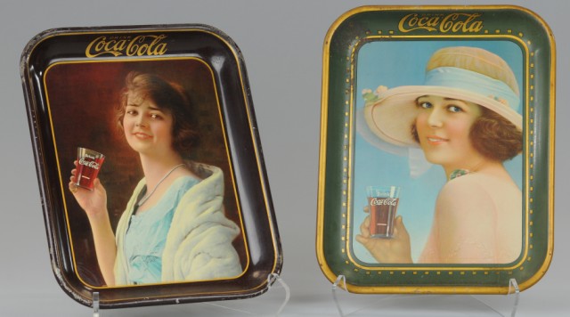 1922 AND 1923 COCA COLA TRAYS Includes 17709b