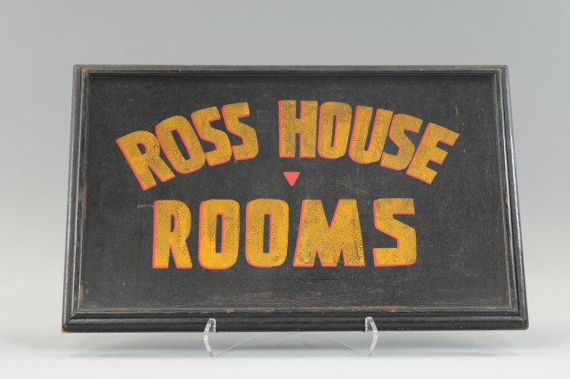  ROSS HOUSE ROOMS SIGN Hand 1770a9