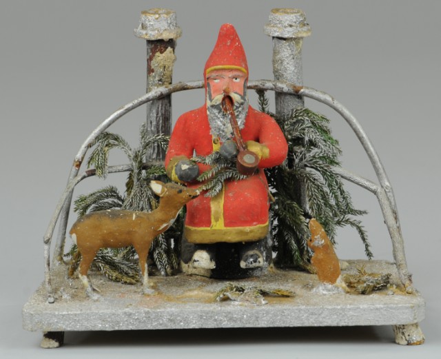 SEATED SANTA SMOKER Germany hand painted