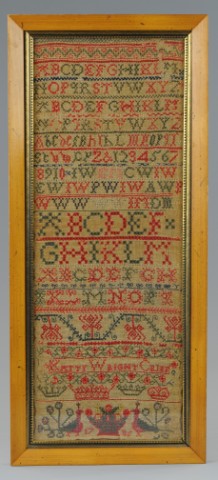 SAMPLER 1785 Bright colors wrought by