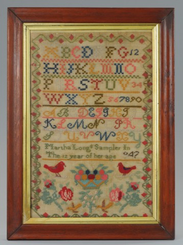 SAMPLER 1847 Wrought by Martha
