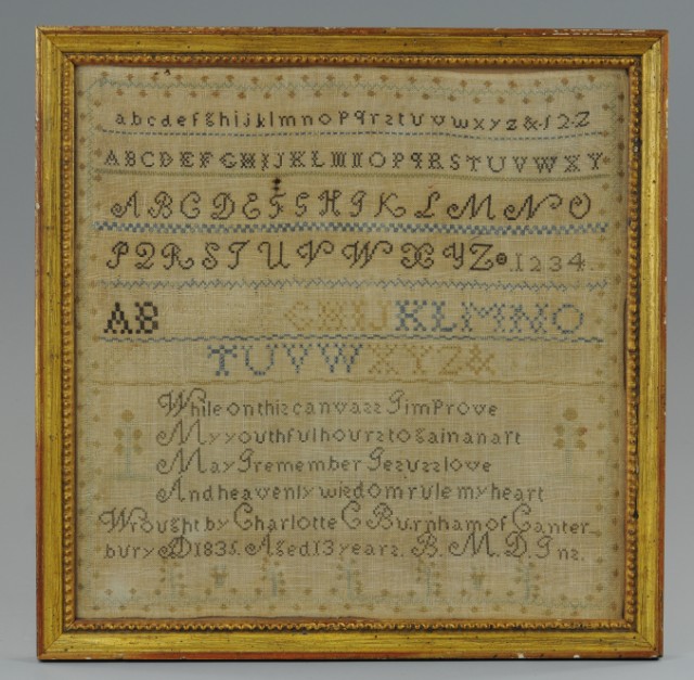SAMPLER 1835 Wrought by Charlotte 1770be