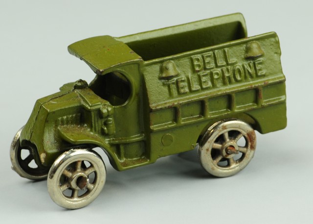 HUBLEY BELL TELEPHONE TRUCK Cast iron