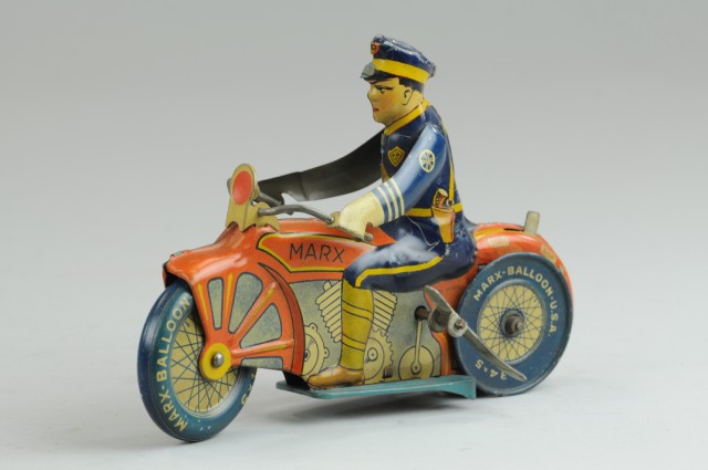 MARX POLICEMAN MOTORCYCLE Lithographed