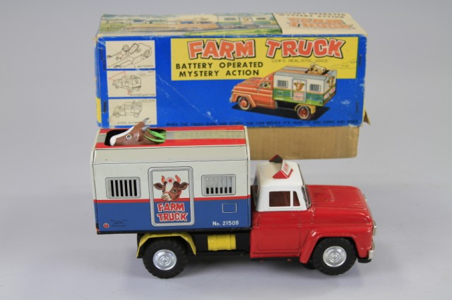 BOXED FARM TRUCK Alps Japan lithographed