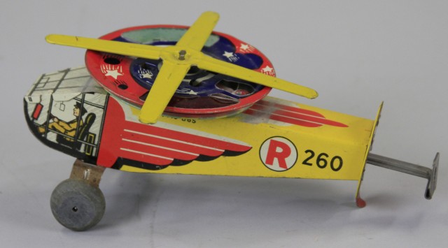 AIRPLANE HAND SPARKLER TOY Lithographed 17713d