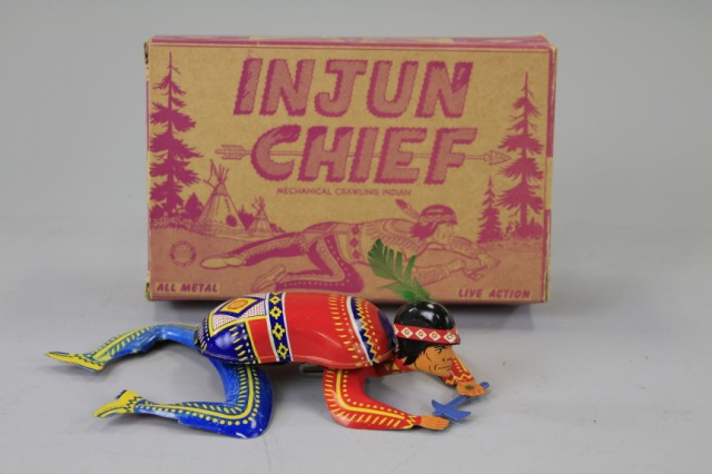 BOXED INDIAN CHIEF CRAWLING TOY
