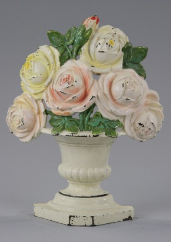 ROSES DOORSTOP Hubley cast iron 17725f