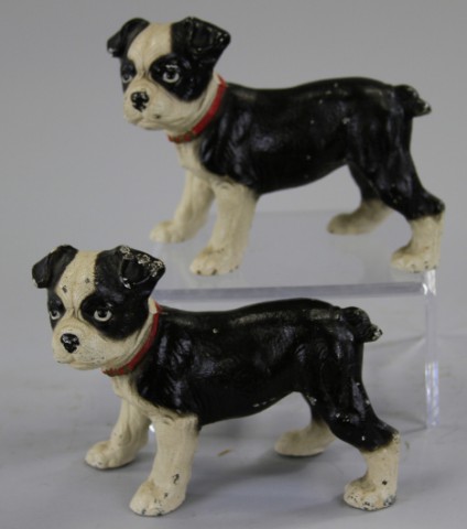 LOT OF TWO BOSTON TERRIER PUP BOOKENDS 1772af