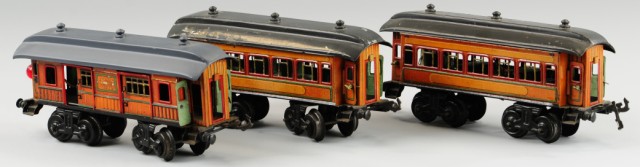 SET OF THREE BING O GAUGE TRAIN 1772c7