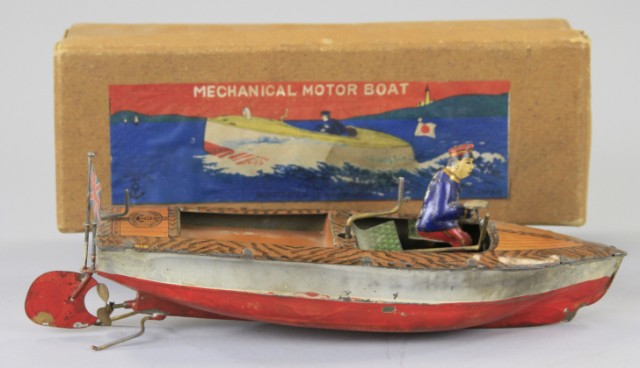 PRE WAR BOXED JAPANESE SPEEDBOAT 1772ff