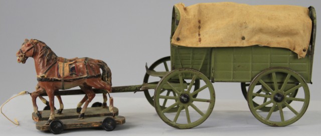 HAUSSER HORSE DRAWN COVERED WAGON