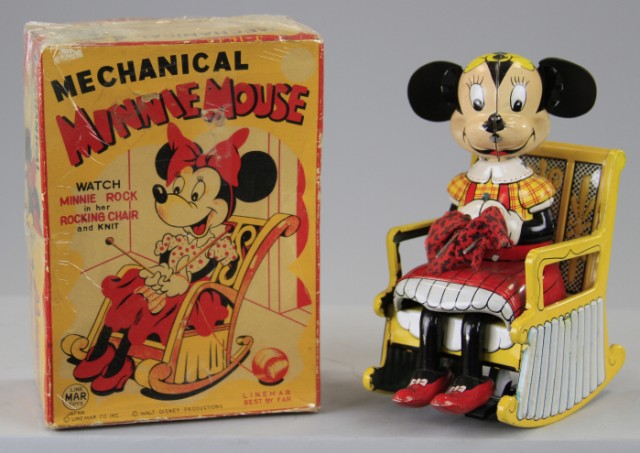 BOXED MINNIE MOUSE KNITTER Linemar Japan