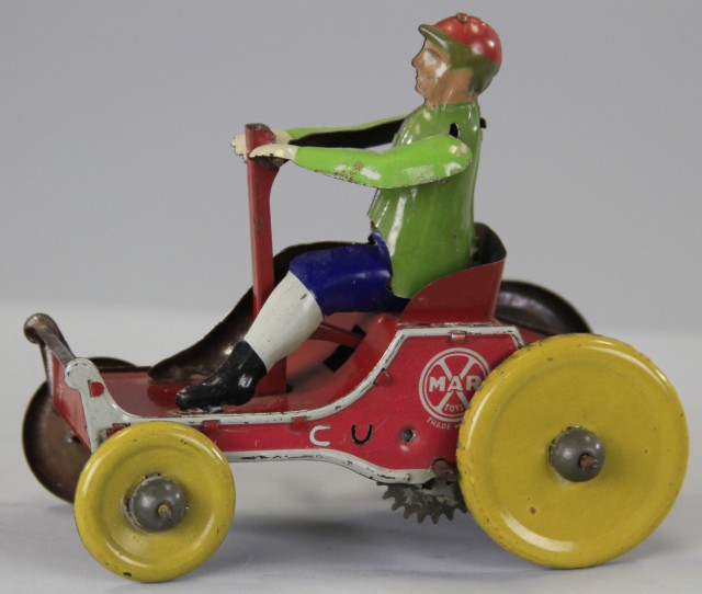 MARX BOY RIDING HAND CAR Lithographed