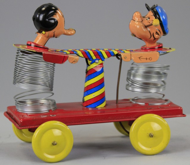 POPEYE AND OLIVE OYL STRETCHY HAND CAR